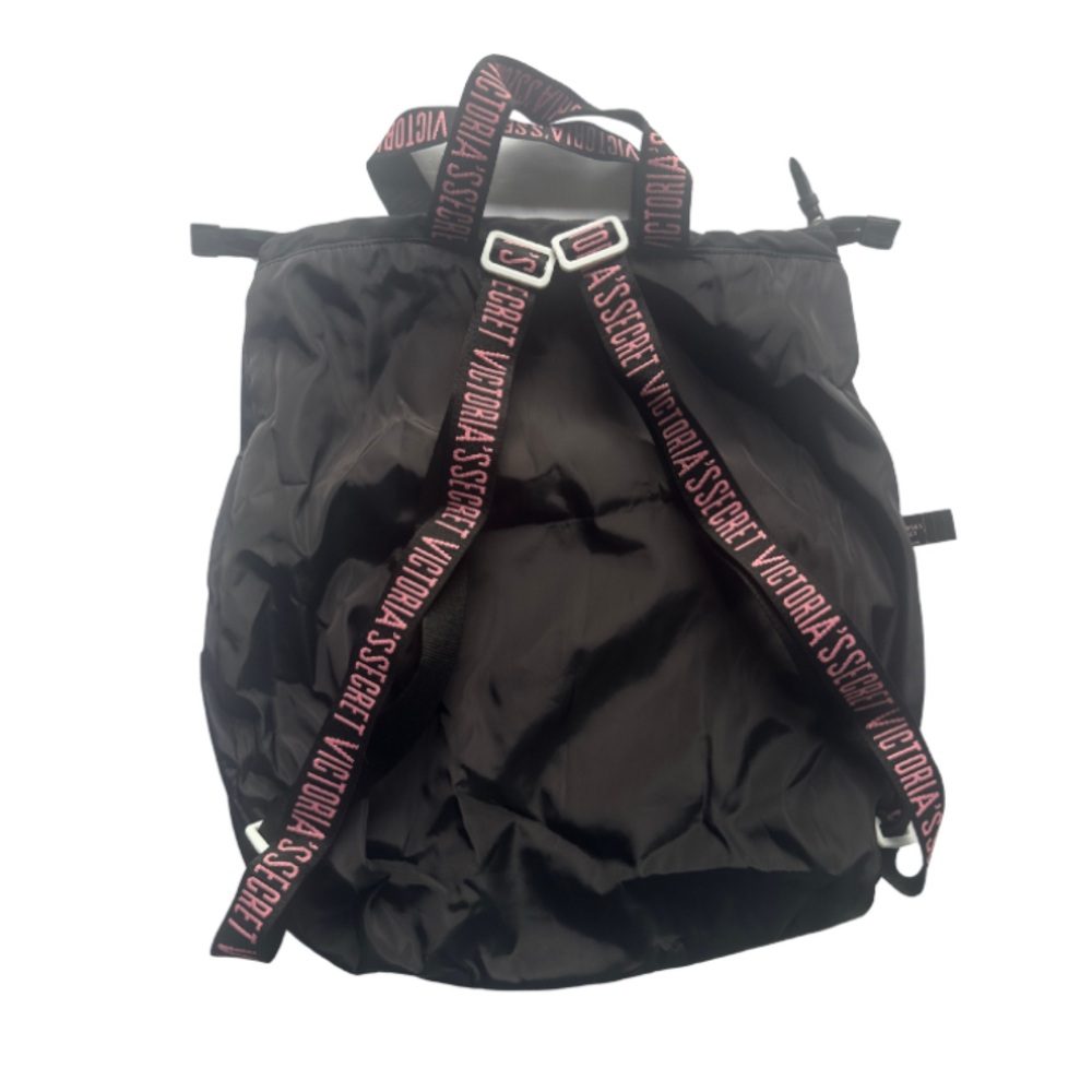 Victoria’s Secret Black Pink Logo Backpack - Picture 3 of 6